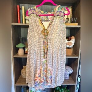 Johnny Was Multicolor Geometric Dress